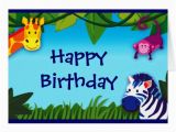 What to Say In A Birthday Card to A Friend Jungle Friends Say Happy Birthday Card Zazzle