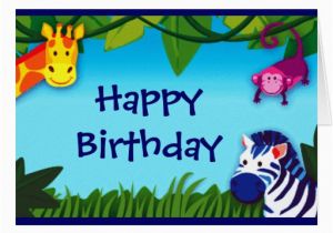 What to Say In A Birthday Card to A Friend Jungle Friends Say Happy Birthday Card Zazzle