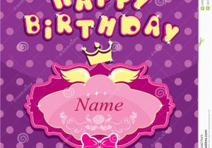 What to Say In A Happy Birthday Card Happy Birthday Invitation Card for Girl with Pri Stock