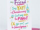 What to Say On A Birthday Card for A Friend Birthday Card Friend Say Yay to Chardonnay Only 1 49