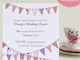 What to Say On Birthday Invitations Personalised Bunting Party Invitations by Love Give Ink