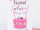 What to Say to A Friend In A Birthday Card Birthday Card Friend Cake Only 1 49