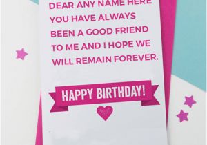 What to Write In A 1st Birthday Card Best Friend Birthday Card with Name