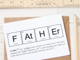 What to Write In A Birthday Card for Dad Funny Father Elements Card Periodic Table Fathers Day