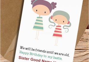 What to Write In A Birthday Card for Sister My Cutest Sister Name Write Birthday Wish Card Pictures