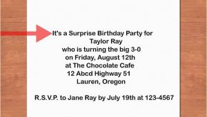 What to Write In A Surprise Birthday Invitation How to Write A Birthday Invitation 14 Steps with Pictures