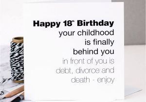 What to Write In An 18 Birthday Card 18th Birthday Card 39 Childhood is Behind You 39 by Coulson