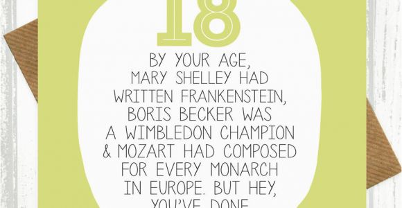 What to Write In An 18 Birthday Card by Your Age Funny 18th Birthday Card by Paper Plane