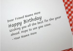 What to Write In An 18 Birthday Card Write Name On Cool Birthday Card for Any Friend Happy