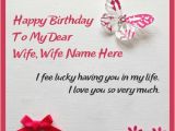 What to Write In Husband S Birthday Card butterflies Birthday Card for Wife with Name