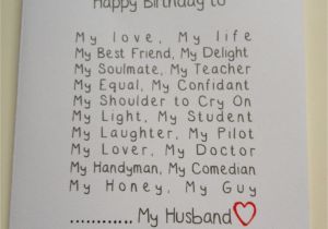 What to Write In Husband S Birthday Card Handmade Husband Birthday Card Funny Adam My Love