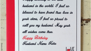 What to Write In Husband S Birthday Card Write Name On Love Birthday Card for Husband Happy