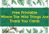 Where the Wild Things are Birthday Card Free Printable where the Wild Things are Thank You Cards