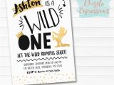 Where the Wild Things are Birthday Card Printable Black and Gold where the Wild Things are