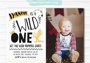 Where the Wild Things are Birthday Card Printable Black and Gold where the Wild Things are