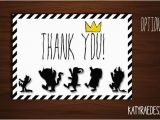 Where the Wild Things are Birthday Card where the Wild Things are Birthday Thank You by Katyraedesigns