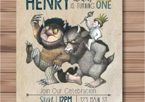 Where the Wild Things are Birthday Card where the Wild Things are Invitation