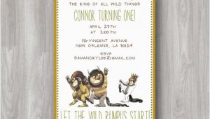 Where the Wild Things are Birthday Invitation Template where the Wild Things are Custom Birthday Party Invitation