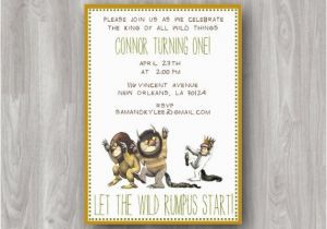 Where the Wild Things are Birthday Invitation Template where the Wild Things are Custom Birthday Party Invitation