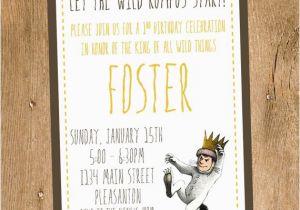 Where the Wild Things are Birthday Invitation Template where the Wild Things are Invitation Printable by