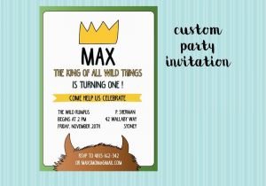 Where the Wild Things are Birthday Invitation Template where the Wild Things are Invitation Wild Things Birthday