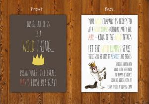 Where the Wild Things are Birthday Invitation Template where the Wild Things are Invitation Wild Things