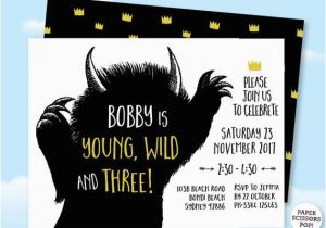 Where the Wild Things are Birthday Invitation Template Wild Things Invite Template where the Wild Things are