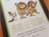 Where the Wild Things are Birthday Invitations where the Wild Things are Birthday Invitation