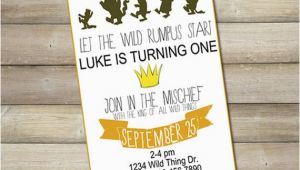 Where the Wild Things are Birthday Invitations where the Wild Things are Birthday Party Invitation Birthday