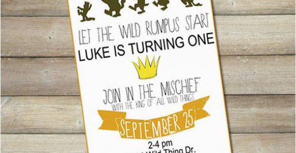 Where the Wild Things are Birthday Invitations where the Wild Things are Birthday Party Invitation Birthday