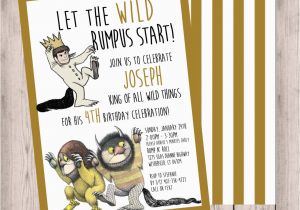 Where the Wild Things are Birthday Invitations where the Wild Things are Birthday Party Invitation