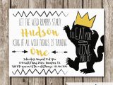 Where the Wild Things are Birthday Invitations where the Wild Things are Birthday Party Invitation Wild One