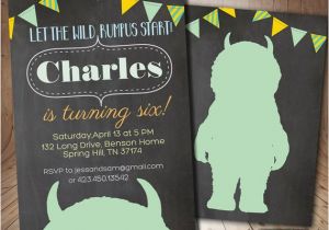 Where the Wild Things are Birthday Invitations where the Wild Things are Invitation Boy Birthday Invitation