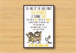Where the Wild Things are Birthday Invitations where the Wild Things are Invitation Printable 5×7