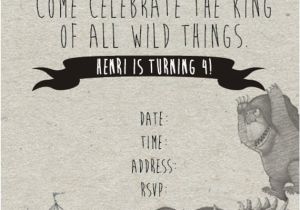 Where the Wild Things are Birthday Invitations where the Wild Things are themed Birthday Invitation and