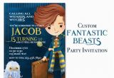 Where to Buy Birthday Invitations Fantastic Beasts Birthday Invitation Custom Wizard and
