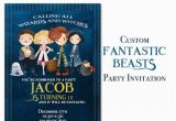 Where to Buy Birthday Invitations Fantastic Beasts Birthday Invitation Custom Wizard and