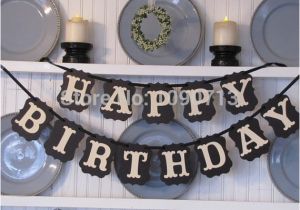 Where to Buy Happy Birthday Banner Aliexpress Com Buy Free Shipping 1 Set Black Happy