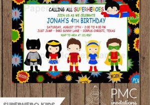 Where to order Birthday Invitations Custom Printed Superhero Birthday Invitations 1 00 Each with