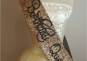 White Birthday Girl Sash Birthday Sash Birthday Goddess Gold Glitter by norakatie