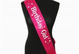White Birthday Girl Sash Pink with White Birthday Girl Star Sash