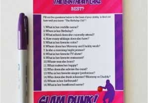 Who Knows the Birthday Girl Best Questions Air Jordan Birthday Party Game You Print Air Jordan Party