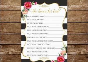 Who Knows the Birthday Girl Best Questions who Knows Her Best Printable Birthday Game Bridal Shower Game