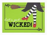 Wicked Birthday Card Fun Wicked Witch On Broom Halloween Party 5×7 Paper