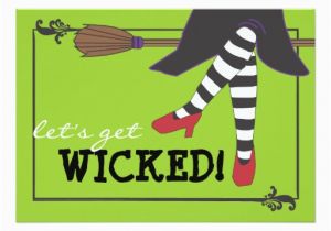 Wicked Birthday Card Fun Wicked Witch On Broom Halloween Party 5×7 Paper