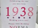 Wife 80th Birthday Card 80th 1938 Year You Were Born Birthday Card Personalised 6