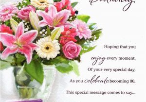 Wife 80th Birthday Card Icg Wife 80th Birthday Card Bright Flower Bouquet Box