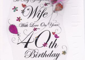 Wife Birthday Card Template 40th Birthday Ideas 40th Birthday Gifts Wife