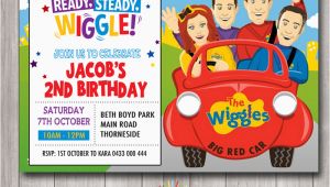 Wiggles Birthday Invitations Printable Custom Wiggles Printable Birthday Party Invitation Big Red