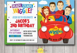 Wiggles Birthday Invitations Printable Custom Wiggles Printable Birthday Party Invitation Big Red